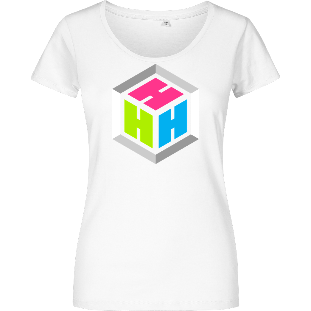 der_hacki Der Hacki - Logo T-Shirt Girlshirt weiss