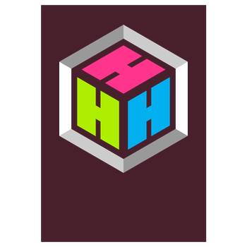 Der Hacki - Logo Art Print burgundy