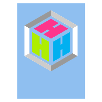 Der Hacki - Logo Art Print light blue