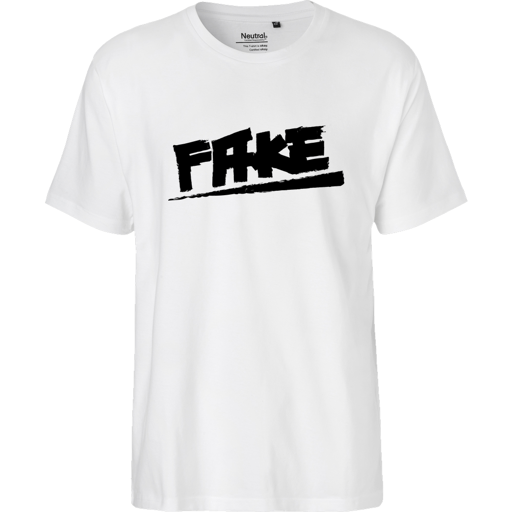 Der Keller Der Keller - Fake rough T-Shirt Fairtrade T-Shirt - white