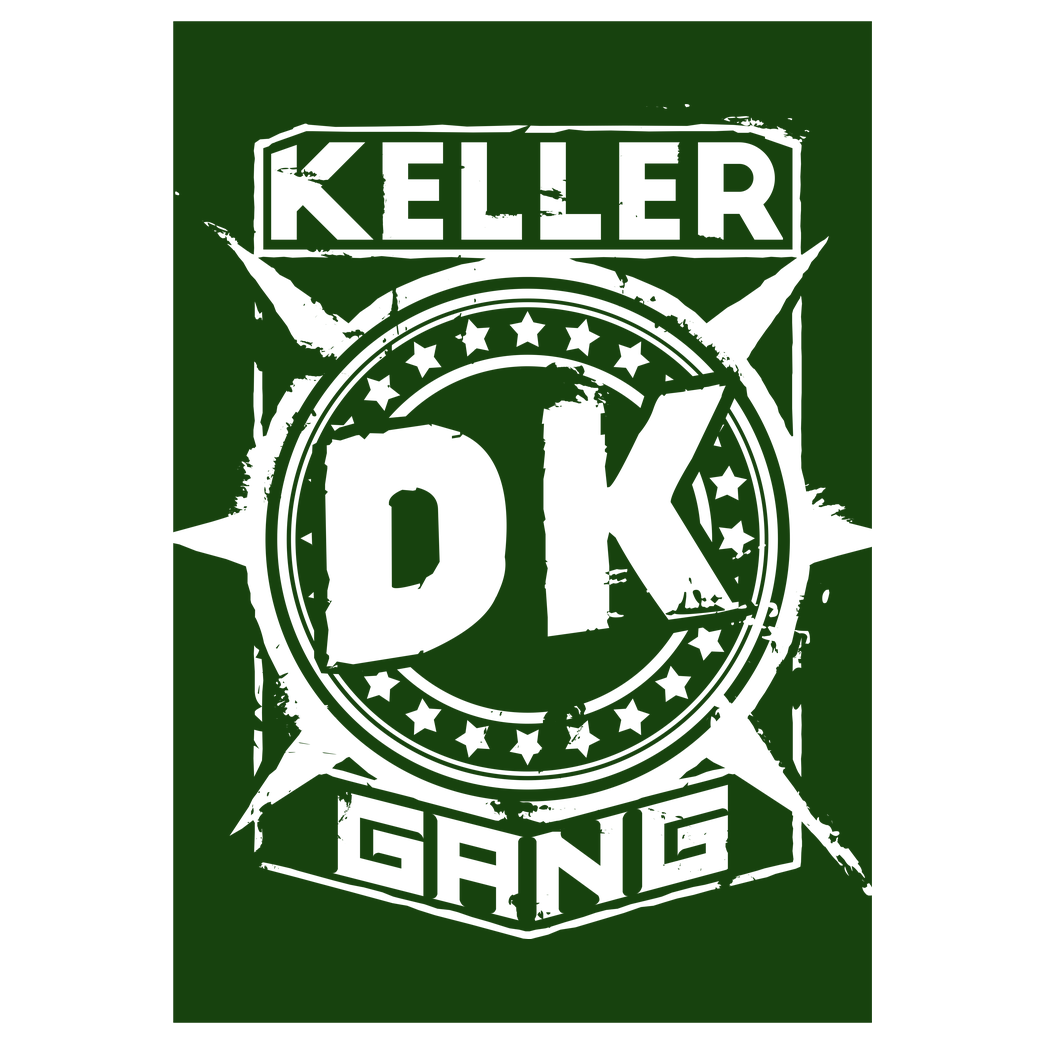 Der Keller Der Keller - Gang Cracked Logo Druck Art Print green