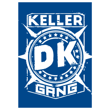 Der Keller - Gang Cracked Logo Art Print blue