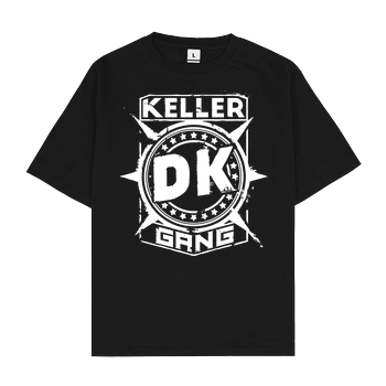 Der Keller - Gang Cracked Logo Oversize T-Shirt - Black