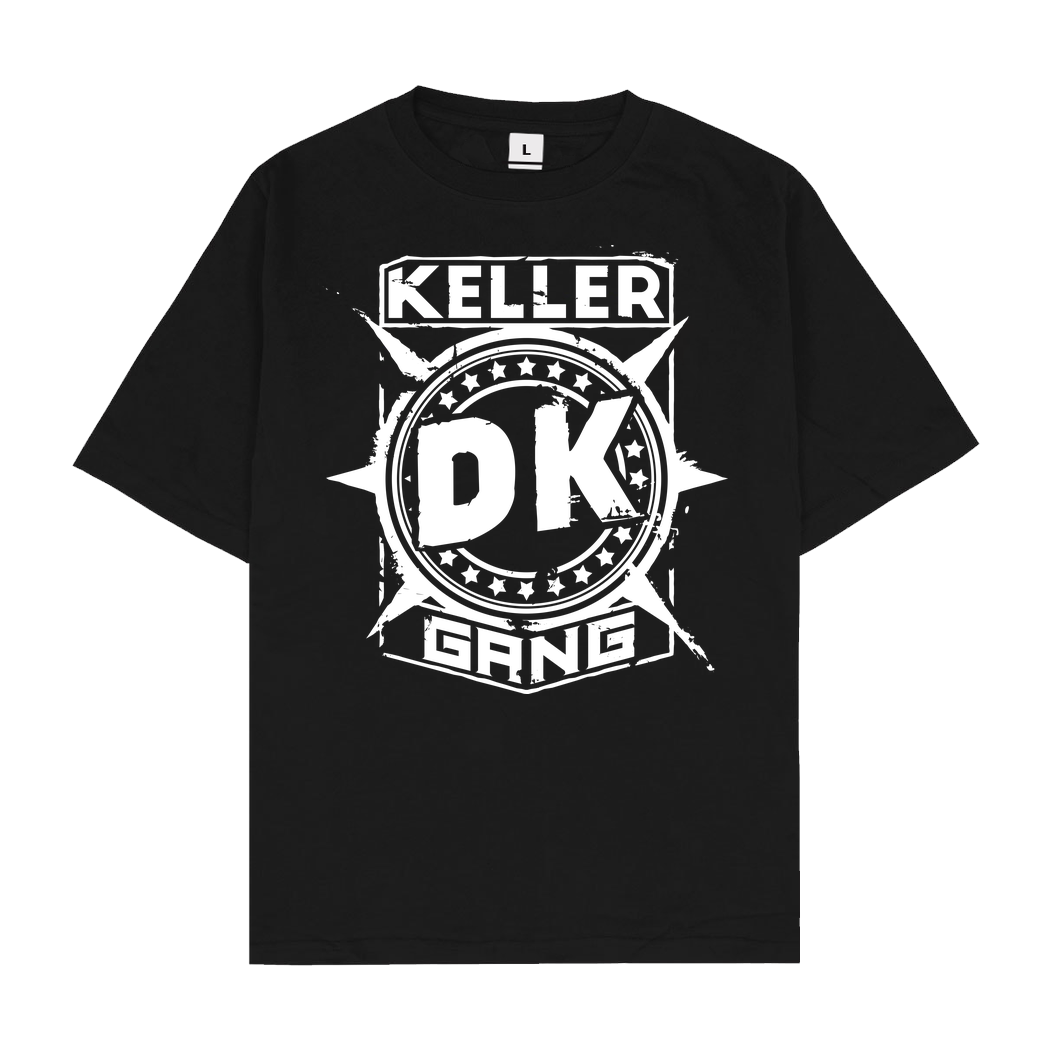 Der Keller Der Keller - Gang Cracked Logo T-Shirt Oversize T-Shirt - Black