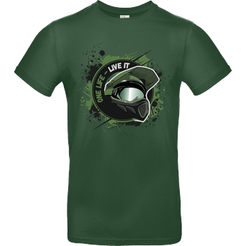 Derne Derne - Helmet T-Shirt B&C EXACT 190 -  Bottle Green