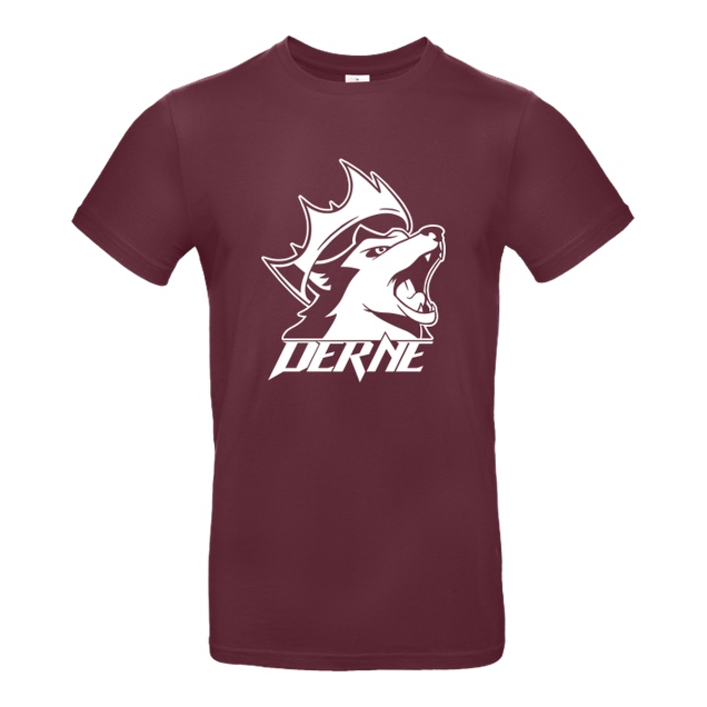 Derne - Derne - Howling Wolf - T-Shirt - B&C EXACT 190 - Burgundy