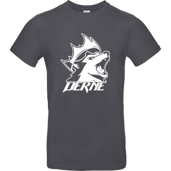 Derne Derne - Howling Wolf T-Shirt B&C EXACT 190 - Dark Grey