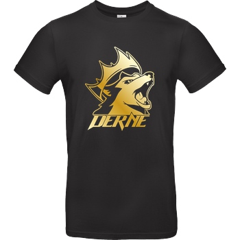 Derne Derne - Howling Wolf T-Shirt B&C EXACT 190 - Black