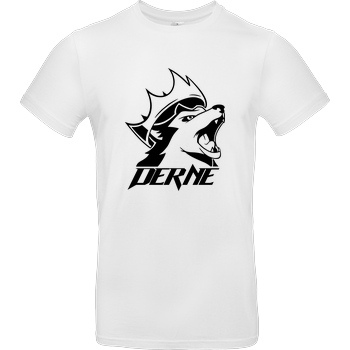 Derne Derne - Howling Wolf T-Shirt B&C EXACT 190 -  White