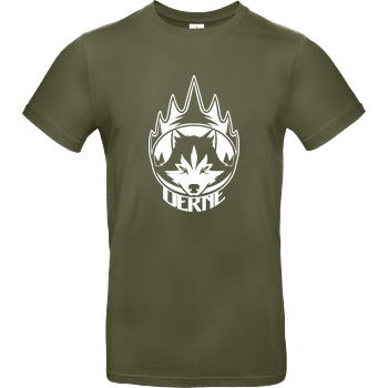 Derne Derne - Wolf T-Shirt B&C EXACT 190 - Khaki