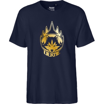 Derne Derne - Wolf T-Shirt Fairtrade T-Shirt - navy