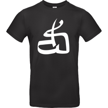 DerSorbus DerSorbus - Kalligraphie Logo T-Shirt B&C EXACT 190 - Black