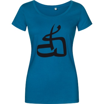 DerSorbus DerSorbus - Kalligraphie Logo T-Shirt Girlshirt petrol