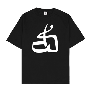 DerSorbus - Kalligraphie Logo Oversize T-Shirt - Black