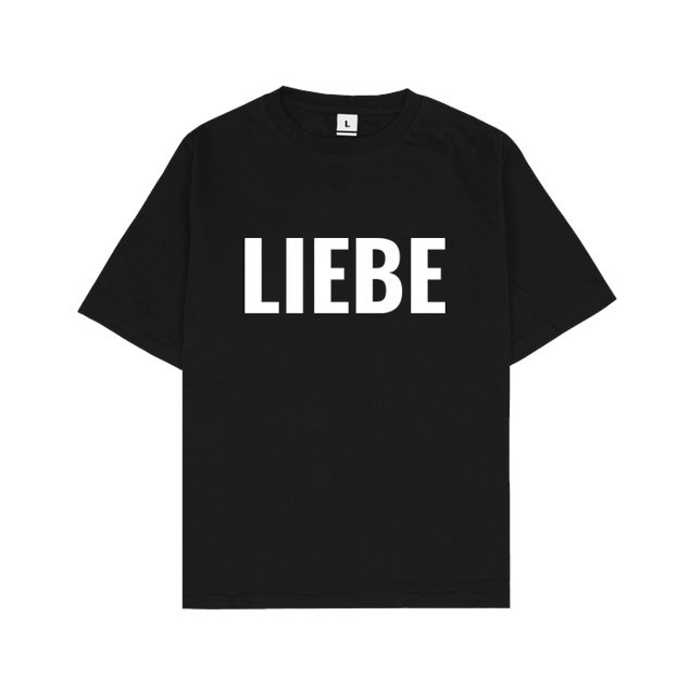 dieserpan - dieserpan - LIEBE - T-Shirt - Oversize T-Shirt - Black