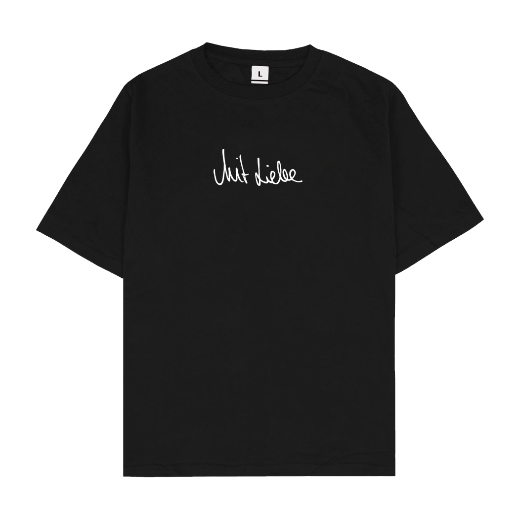 dieserpan dieserpan - Mit Liebe T-Shirt Oversize T-Shirt - Black