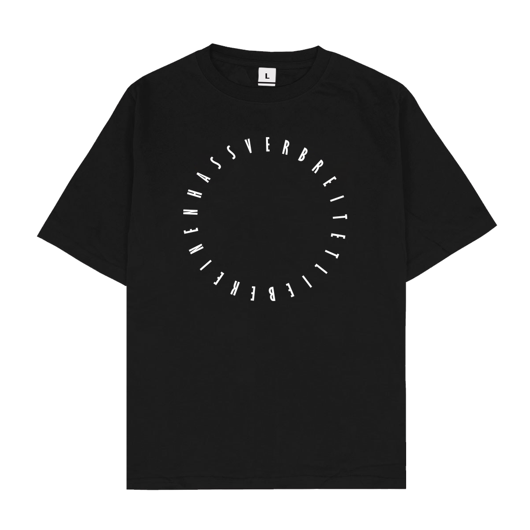 dieserpan dieserpan - verbreitet Liebe T-Shirt Oversize T-Shirt - Black