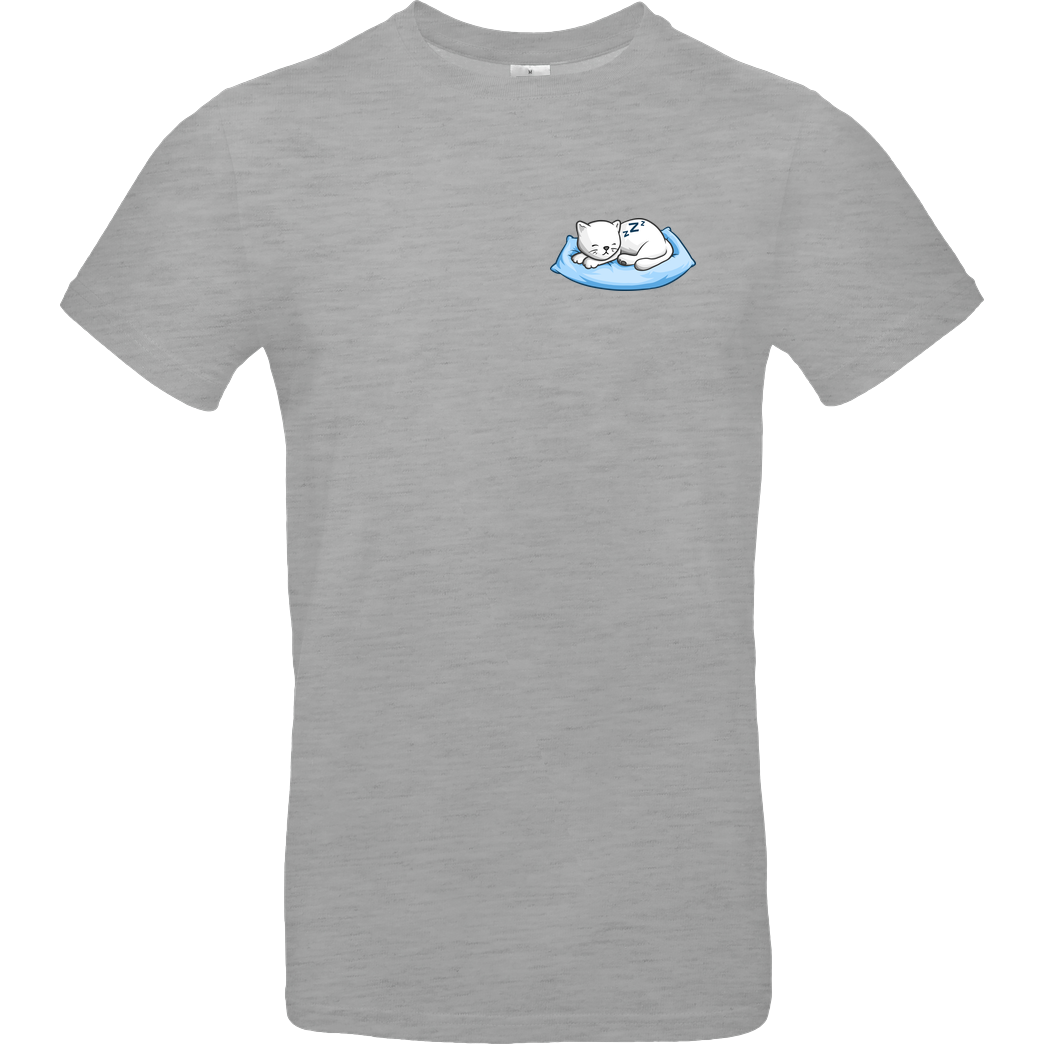 Dreemtum Dreemtum - Sleepy Cat T-Shirt B&C EXACT 190 - heather grey