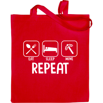 Eat Sleep Mine Repeat Bag Red
