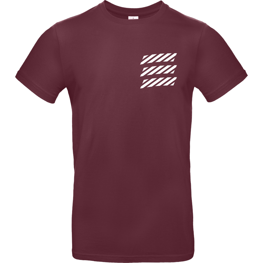 Echtso Echtso - Striped Logo T-Shirt B&C EXACT 190 - Burgundy