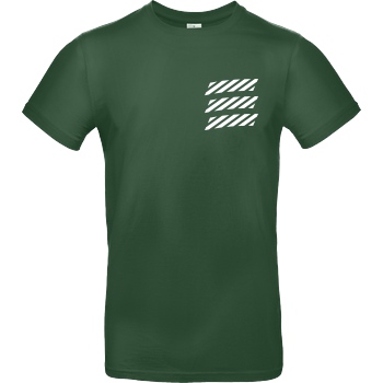 Echtso Echtso - Striped Logo T-Shirt B&C EXACT 190 -  Bottle Green