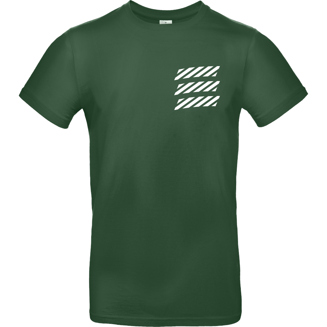 Echtso Echtso - Striped Logo T-Shirt B&C EXACT 190 -  Bottle Green