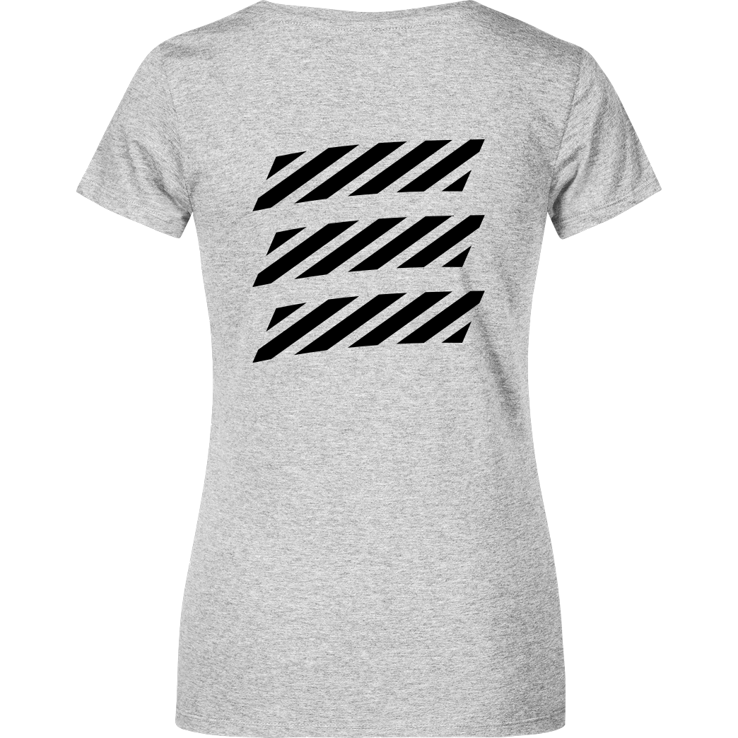 Echtso Echtso - Striped Logo T-Shirt Girlshirt heather grey