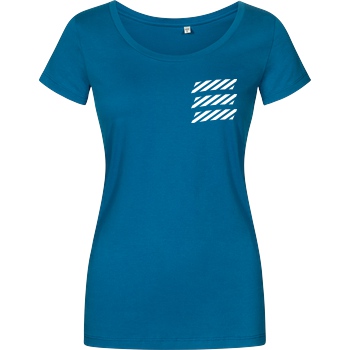 Echtso Echtso - Striped Logo T-Shirt Girlshirt petrol