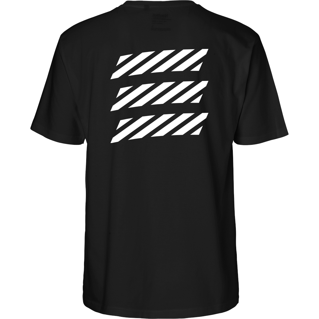 Echtso Echtso - Striped Logo T-Shirt Fairtrade T-Shirt - black
