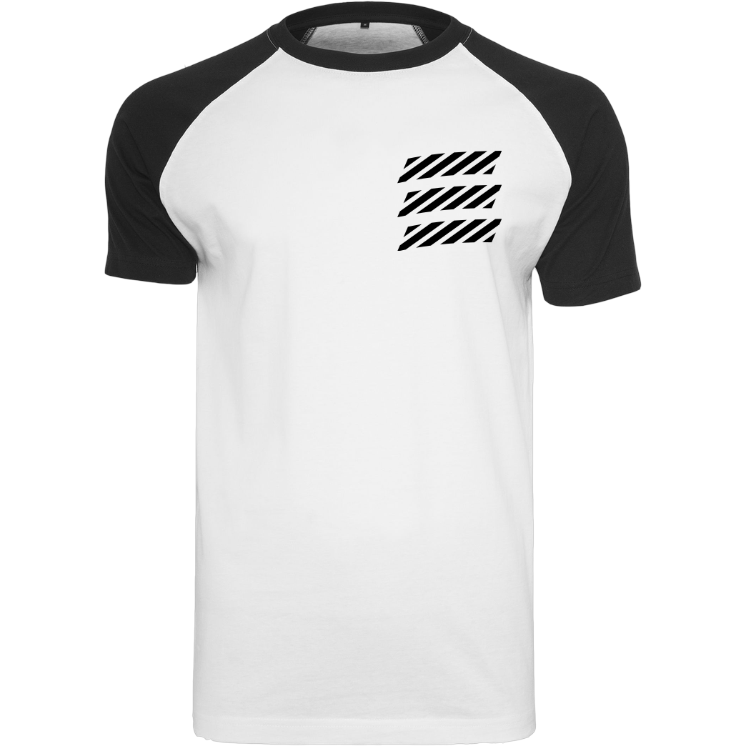 Echtso Echtso - Striped Logo T-Shirt Raglan Tee white