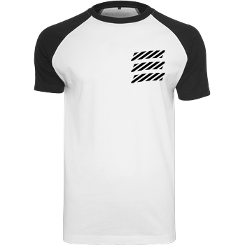 Echtso Echtso - Striped Logo T-Shirt Raglan Tee white
