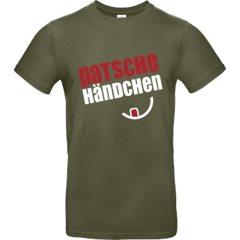 Ehrliches Essen Ehrliches Essen - Patschehändchen weiss T-Shirt B&C EXACT 190 - Khaki