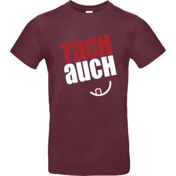 Ehrliches Essen Ehrliches Essen - Tachauch weiss T-Shirt B&C EXACT 190 - Burgundy