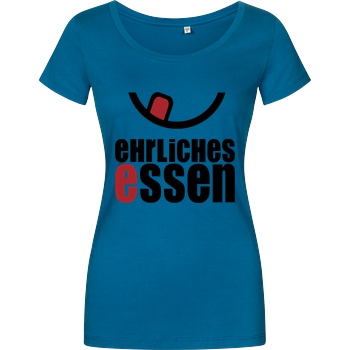 Ehrliches Essen Ehrliches Essen - Logo schwarz T-Shirt Girlshirt petrol