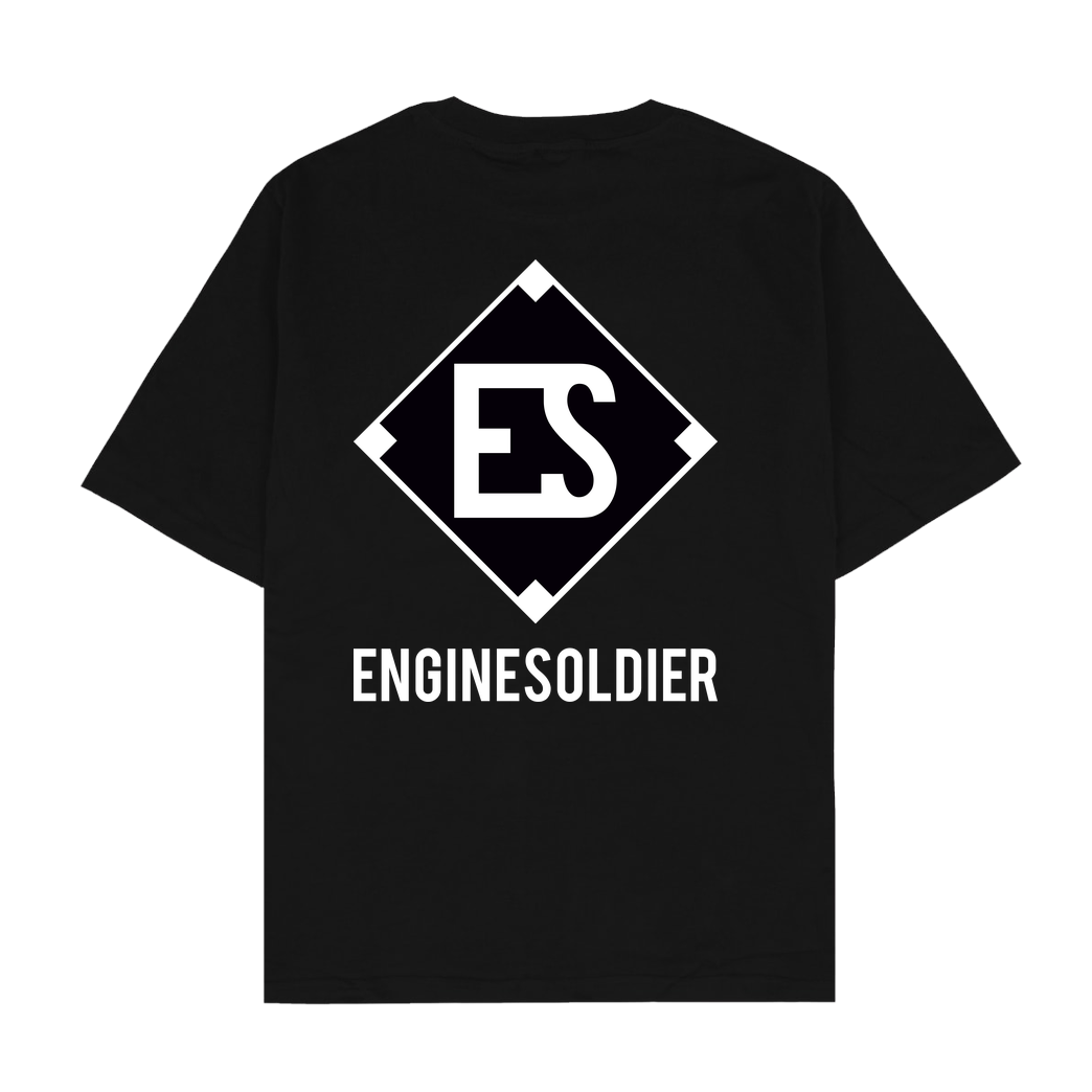 EngineSoldier EngineSoldier - Logo T-Shirt Oversize T-Shirt - Black