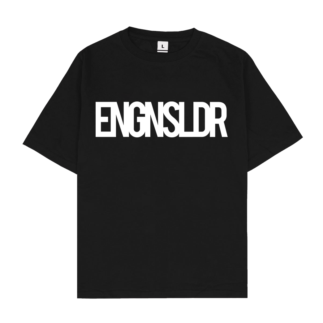 EngineSoldier EngineSoldier - Typo T-Shirt Oversize T-Shirt - Black