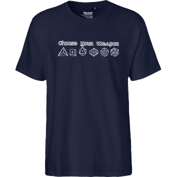Choose your weapon Fairtrade T-Shirt - navy