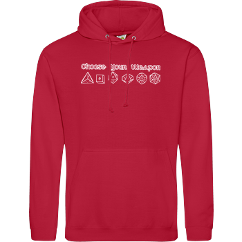Choose your weapon JH Hoodie - red