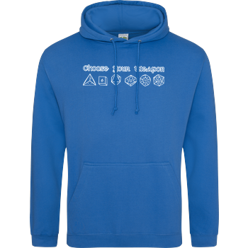 Choose your weapon JH Hoodie - Sapphire Blue