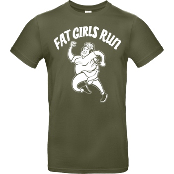 Fat Boys Run Fat Boys Run - Fat Girls Run T-Shirt B&C EXACT 190 - Khaki