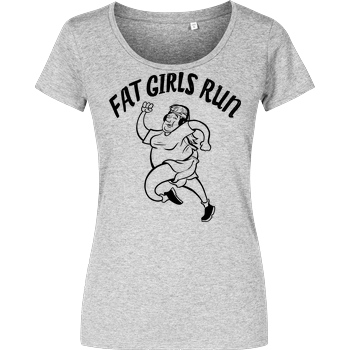 Fat Boys Run Fat Boys Run - Fat Girls Run T-Shirt Girlshirt heather grey