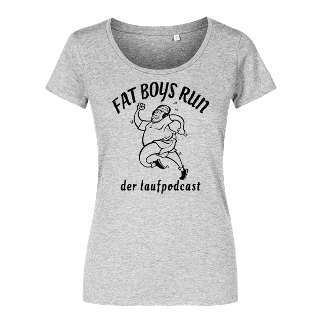 Fat Boys Run - Logo - T-Shirt - Girlshirt heather grey