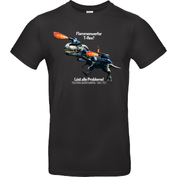 Firlefranz Firlefranz - FlammenRex T-Shirt B&C EXACT 190 - Black