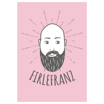 Firlefranz - Logo Art Print pink