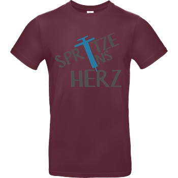 Firlefranz FirleFranz - Spritze T-Shirt B&C EXACT 190 - Burgundy