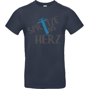 Firlefranz FirleFranz - Spritze T-Shirt B&C EXACT 190 - Navy