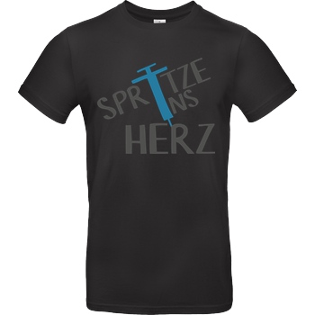Firlefranz FirleFranz - Spritze T-Shirt B&C EXACT 190 - Black