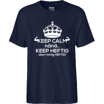 Fischer TV FischerTV - Keep calm T-Shirt Fairtrade T-Shirt - navy