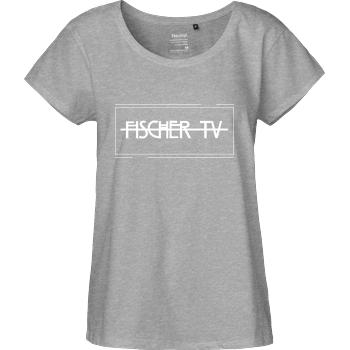 FischerTV - Logo plain Fairtrade Loose Fit Girlie - heather grey