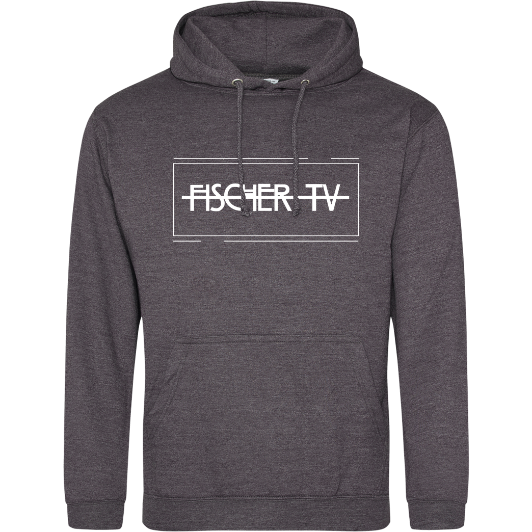 Fischer TV FischerTV - Logo plain Sweatshirt JH Hoodie - Dark heather grey